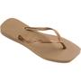 Imagem de Chinelo Dedo Feminino Casual Dia a Dia Praia Passeio Havaianas Slim Square Logo Metallic