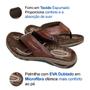 Imagem de Chinelo Dedo Masculino Pegada Com Tiras Largas Couro Legítimo Conforto Tendência Elegância Dia a Dia
