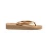 Imagem de Chinelo Feminino Anabela Wedges Dourado Havaianas