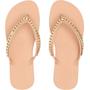 Imagem de Chinelo Feminino de Dedo Casual Dia a Dia Praia Passeio com Aplique de Corrente J-Soft Petite Jolie Pj7122