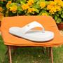 Imagem de Chinelo Feminino Flat-form Confortável Sola Alta Sandália de Dedo Moderna Ferias Verão Branco - 016
