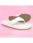 Imagem de Chinelo Feminino Flat-form Confortável Sola Alta Sandália de Dedo Moderna Ferias Verão Branco - 016