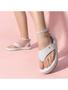 Imagem de Chinelo Feminino Flat-form Confortável Sola Alta Sandália de Dedo Moderna Ferias Verão Branco - 017