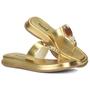 Imagem de Chinelo Feminino Flat Mary - Difranca - GG0908 - Dourado