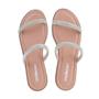 Imagem de Chinelo Feminino Moleca Rasteira Cristal Bege 5413