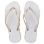 Imagem de Chinelo Feminino Petite Jolie Branco Dourado - PJ6970