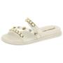 Imagem de Chinelo Flatform Napa Branco Off Dourado Beira Rio 8488.119