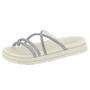 Imagem de Chinelo Flatform Silver Branco Off Moleca 5490.112