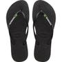 Imagem de Chinelo Havaianas Feminino SLIM Brasil 35/36 Preto PAR