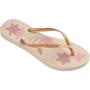 Imagem de Chinelo Havaianas Feminino SLIM Organic 35/6 BEGE/DOURADO PAR