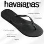 Imagem de Chinelo Havaianas Feminino Slim Tradicional Tira Fina Original Preto
