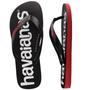 Imagem de Chinelo Havaianas Masculino Adulto Original Top Logomania 2 Preto e Vermelho 37/38 a 43/44