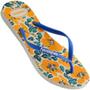 Imagem de Chinelo Havaianas Slim Floral Branco com Azul Estrela