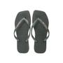 Imagem de Chinelo Havaianas Slim Square Logo Metallic Feminino Original Confortável Adulto