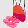 Imagem de Chinelo Infantil Feminino Pampili Neon Love com Mochila