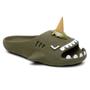 Imagem de Chinelo Infantil Slide Sharky Fun Tubarão Punk Divertido + 1 Barbatana Extra
