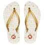 Imagem de Chinelo Kenner Ibiza Maresia Estampada Feminino - Branco e Dourado