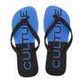 Imagem de Chinelo Masculino de Dedo Estampado Confortável Moda Praia Verão Sair Resistente Estiloso Bom Azul