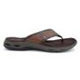 Imagem de Chinelo Masculino Pegada Plus Size De Dedo Couro Marrom Amortech