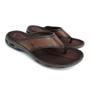 Imagem de Chinelo Masculino Pegada Plus Size De Dedo Couro Marrom Amortech