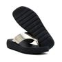 Imagem de Chinelo Papete Feminina FlatForm Sandália Espelhado Casual Confortável Blogueira Verão Ouro