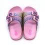 Imagem de Chinelo Plugt Infantil Menina Slide  Fivelas Animal Print Rosa 