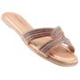 Imagem de Chinelo Rasteirinha Feminino Piccadilly Strass - Ouro Rosado