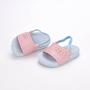 Chinelo Slide Bebê Menina Kidy com Elástico Azul Rosa Imagem de Chinelo Slide Bebê Menina Kidy com Elástico Azul Rosa
