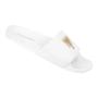 Imagem de Chinelo Slide Cavalera Branco com Logo Dourada