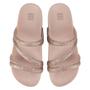 Imagem de Chinelo Slide Zaxy Glitter Feminino Bege Dourado