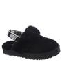 Imagem de Chinelo UGG Funkette Infantil Unissex em Camurça Preta - Tamanho 10