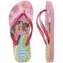 Imagem de Chinelos Sandálias  Havaianas Infantil Slim Princesas Rosa Glow