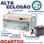Imagem de Chocadeira ALTA ECLOSÃO Automática 60 ovos Trivolt com Carregador e 2 ventiladores controle de Umidade (60TCU)