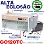 Imagem de Chocadeira Elétrica ALTA ECLOSÃO Automática 120 ovos Trivolt com carregador embutido Controlador de Temperatura PID com 4 ventiladores e ovoscópio