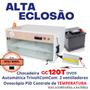 Imagem de Chocadeira Elétrica ALTA ECLOSÃO Automática 120 ovos Trivolt manual Controlador de Temperatura PID com 4 ventiladores e ovoscópio