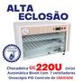 Imagem de Chocadeira Elétrica ALTA ECLOSÃO Automática 220 ovos Bivolt Controlador de Temperatura e Umidade PID com 7 ventiladores e 2 resistências