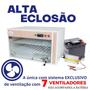 Imagem de Chocadeira Elétrica ALTA ECLOSÃO Automática 220 ovos Trivolt Manual Controlador de Temperatura e Umidade PID com 7 ventiladores e 2 resistências