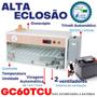 Imagem de Chocadeira Elétrica ALTA ECLOSÃO Automática 60 ovos Trivolt Carregador Embutido Controlador de Temperatura e Umidade PID  2 ventiladores e ovoscópio