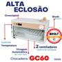 Imagem de Chocadeira Elétrica ALTA ECLOSÃO Automática Bivolt PID com 2 ventiladores 60 ovos com Ovoscópio 