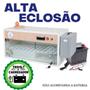 Imagem de Chocadeira elétrica automática  2 ventiladores 60 ovos trivolt com carregador de bateria e ovoscópio acoplado 