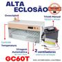 Imagem de Chocadeira Elétrica Automática ALTA ECLOSÃO Trivolt Manual  60 ovos com 2 ventiladores e ovoscópio 
