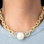 Imagem de Chocker com elo redondo  banhado a ouro 18 k e pérola shell