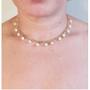 Imagem de Chocker Gargantilha Pérolas Shell  Banhado A Ouro 18K Dourada