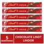 Imagem de Chocolate Lindt Lindor Barra, Ao Leite, 5 Barrinhas de 38g