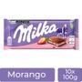 Imagem de Chocolate Milka Morango Barra Kit com 10 Unidades de 100g