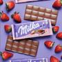 Imagem de Chocolate Milka Morango Barra Kit com 3 Unidades de 100g