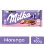 Imagem de Chocolate Milka Morango Barra Kit com 3 Unidades de 100g