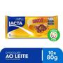 Imagem de Chocolate Shot Com Amendoim Lacta Kit 10 Barras De 80G