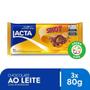 Imagem de Chocolate Shot Com Amendoim Lacta Kit 3 Barras De 80G