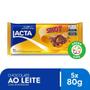Imagem de Chocolate Shot com Amendoim Lacta Kit 5 barras de 80g